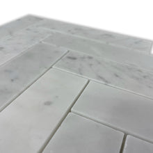 Load image into Gallery viewer, Aura Carrara Herringbone Mosaic