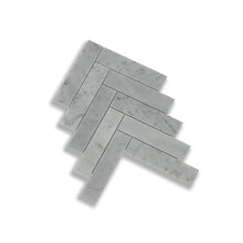 Load image into Gallery viewer, Aura Carrara Herringbone Mosaic