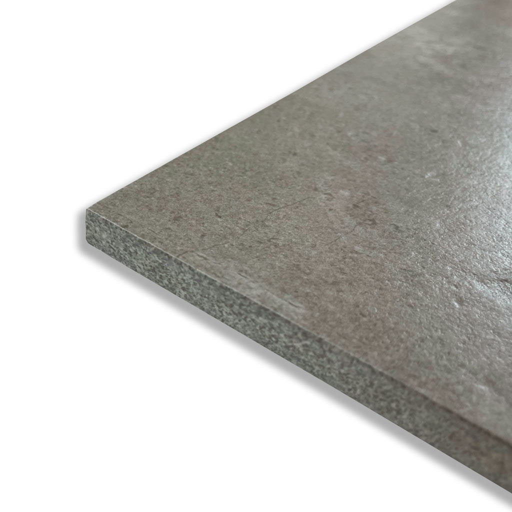 Milan Terra soft honed tile edge profile showing finish texture